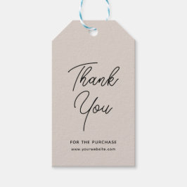 ブラック グレー エレガント ビジネス サンクス ギフト タグ