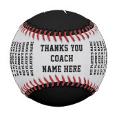 ブラック&グレー、カスタムプリント野球監督 野球ボール (裏面)