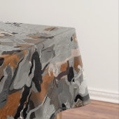 ブラック、グレー、キャラメル抽象芸術 テーブルクロス (インサイチュ)