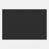 ブラック、グレー、クリーム&タンの3ピースシックなセット ラッピングペーパーシート (正面)