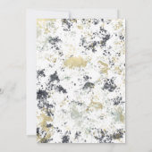 ブラック グレー ゴールド モダン スイート16 バースデーパーティー 招待状 (裏面)