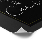 ブラック グレー ゴールド モダン ミニマル ギフト＆カード サイン (角)