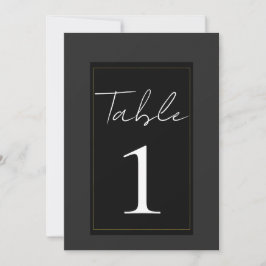 ブラック グレー ゴールド モダン ミニマル テーブルナンバー