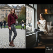 ブラック グレー スクエア プライド モノクロ タルタン レギンス