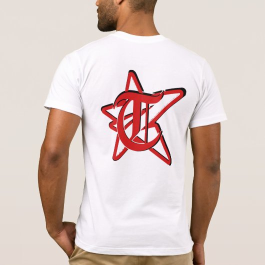 ブラック&グレーStr8リクダットシャツ Tシャツ (裏面)