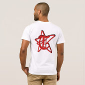 ブラック&グレーStr8リクダットシャツ Tシャツ (裏面フル)