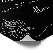 ブラック ゲス ハウ メニー キッス ブライダル シャワー ゲーム ポス ポスター (角)