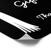 ブラック+コケットボウの卒業カードギフトサイン ポスター (角)
