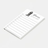 ブラック・コックパーソナライズされたプー・ドッグ・トゥ・ド・リスト ポストイット (アングル)