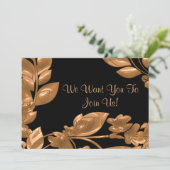 ブラック＆コッパー ガーデン インビテ 招待状 (スタンド正面)