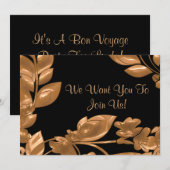 ブラック＆コッパー ガーデン インビテ 招待状 (正面/裏面)