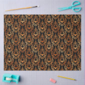 ブラック&コッパー・ハロウィンシリーズデザイン8 薄葉紙 (クラフト)