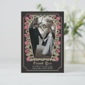 ブラック・ゴシックバラ結婚ズサンキューカード サンキューカード (スタンド正面)