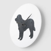 ブラック·ゴルデンドル/ラブラドードルの作品 ラージ壁時計 (傾斜)