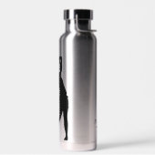 ブラック・ゴルファー・モノグラムモダン付きレディ・シルバー ウォーターボトル (左面)