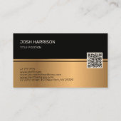 ブラック&ゴールデンの名刺 名刺 (裏面)