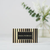 ブラック&ゴールデンストライプズの名刺 名刺 (スタンド正面)