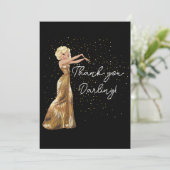 ブラック&ゴールデンハリウッドのグラムサンキューカード サンキューカード (スタンド正面)