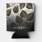 ブラック&ゴールデンフローラ 缶クーラー (正面)