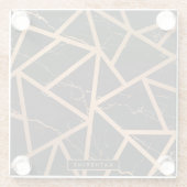 ブラック&ゴールデンマーブルモザイク ガラスコースター (裏面)