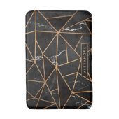 ブラック&ゴールデンマーブルモザイク バスマット (正面縦)