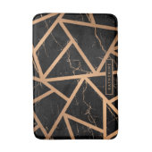 ブラック&ゴールデンマーブルモザイク バスマット (正面縦)