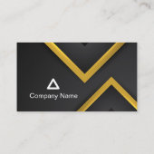 ブラック&ゴールデンモダン名刺テクノロジー 名刺 (裏面)