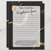 ブラック&ゴールデン💡モダン抽象芸術インキー油 (正面/裏面)