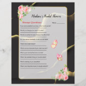 ブラック&ゴールデン💡モダン抽象芸術インキー油 (裏面)