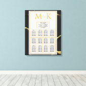 ブラック&ゴールデン💡モダン抽象芸術インキー油 キャンバスプリント (インサイチュ (ウッドフロア))