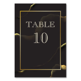 ブラック&ゴールデン💡モダン抽象芸術インキー油 テーブルナンバー