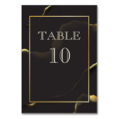 ブラック&ゴールデン💡モダン抽象芸術インキー油 テーブルナンバー (裏面)