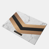 ブラック&ゴールデン抽象芸術 ドアマット (アングル)