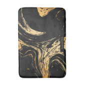 ブラック&ゴールデン抽象芸術 バスマット (正面縦)