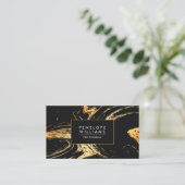 ブラック&ゴールデン抽象芸術 名刺 (スタンド正面)