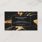 ブラック&ゴールデン抽象芸術 名刺 (裏面)