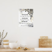 ブラック&ゴールデン最高のバラズデイ結婚のポスター ポスター (キッチン)