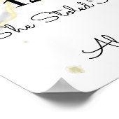 ブラック&ゴールデン最高のバラズデイ結婚のポスター ポスター (角)