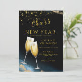 ブラック ゴールデン | 新年のお祝いパーティー シーズンカード (スタンド正面)