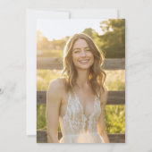 ブラック&ゴールドのウィムジー スクリプト ブライダル シャワー フォト 招待状 (裏面)