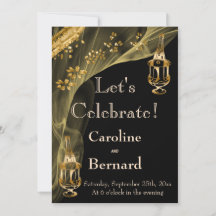 ブラック＆ゴールドのシャンパン アイス バケット 結婚式お披露目パーティー