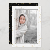 ブラック＆ゴールドのボケ星の季節の挨拶写真 シーズンカード