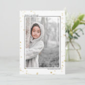 ブラック＆ゴールドのボケ星の季節の挨拶写真 シーズンカード (スタンド正面)