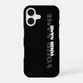 ブラック×ゴールドのロイヤルクラウン オーダーメイド名入れスマホケース iPhone 16ケース