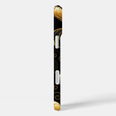 ブラック&ゴールドの抽象的なバレンタインラブハート Case-Mate iPhoneケース (裏面 / 右)