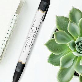 ブラック&ゴールドの水彩ビジネス 黒ボールペン