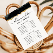 ブラック＆ゴールドの水彩画サービス価格メニュー メニュー