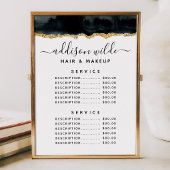 ブラック＆ゴールドの水彩画サービス価格メニュー メニュー