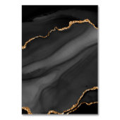 ブラック&ゴールドの結婚式テーブルカード テーブルナンバー (裏面)