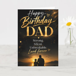 ブラック&ゴールドの誕生日デザイン 洗練された誕生日 カード